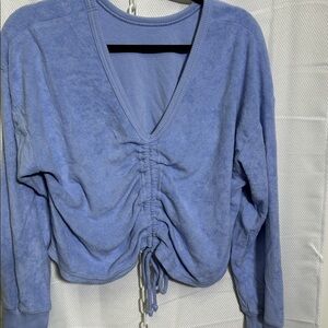 Baby blue Ruched Long Sleeve Top by Aerie